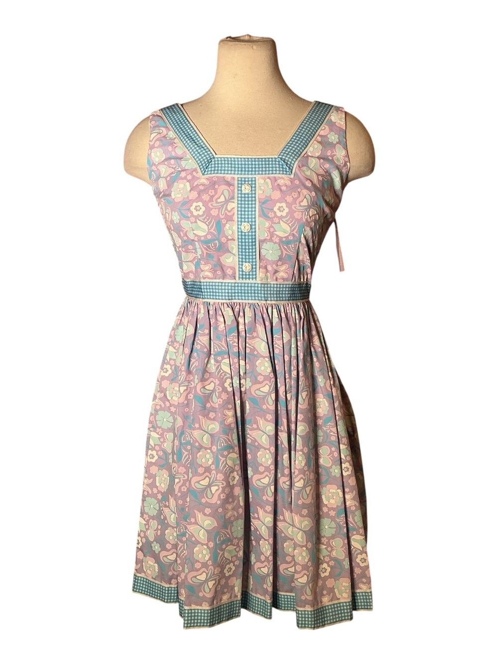Vintage 1960s Pulitzer Floral Midi Dress